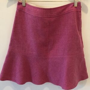 Gap Sz 6 Pink wool skirt, ruffle hem